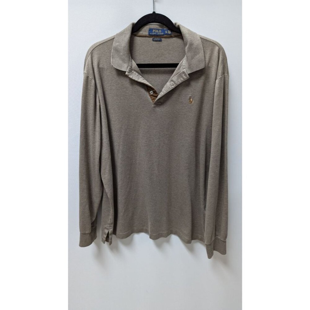 Polo Ralph Lauren Light Brown Long-Sleeve Classic Fit Polo Shirt